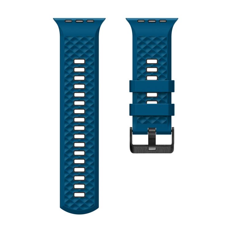 For Apple Watch 46mm / 49mm / 45mm / 44mm Diamond Texture Two Color Silicone Watch Band
