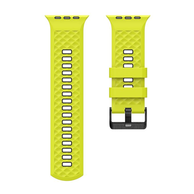 For Apple Watch 46mm / 49mm / 45mm / 44mm Diamond Texture Two Color Silicone Watch Band