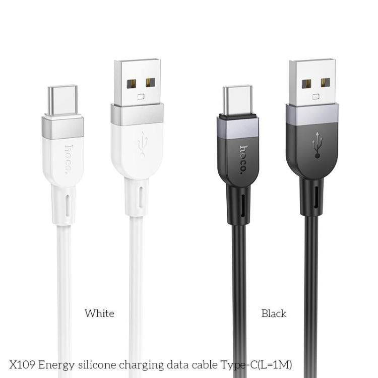 hoco X109 Energy 1m Silicone Fast Charging Data Cable, Interface:USB to Type-C