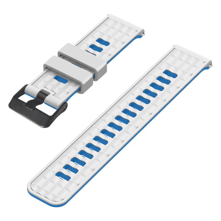 22mm Angular Two Color Silicone Watch Band