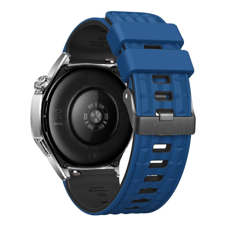 22mm Angular Two Color Silicone Watch Band