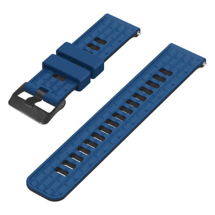 22mm Angular Two Color Silicone Watch Band