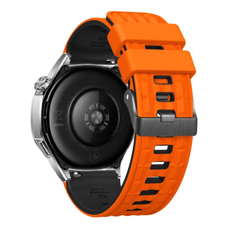 22mm Angular Two Color Silicone Watch Band