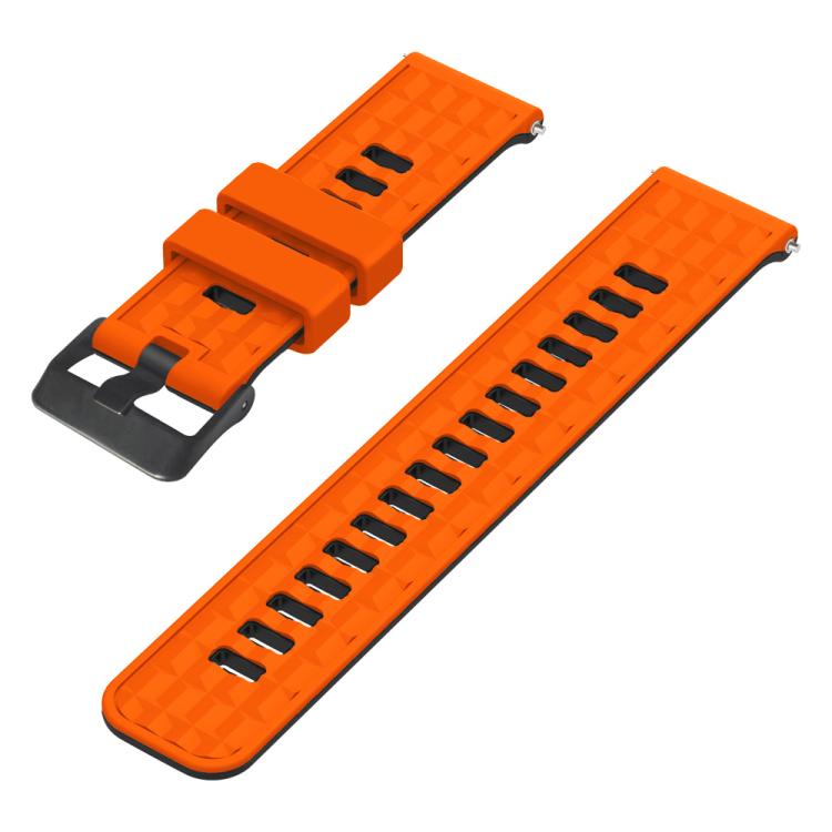 22mm Angular Two Color Silicone Watch Band