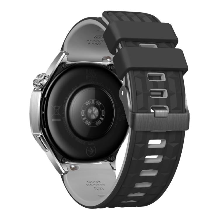 22mm Angular Two Color Silicone Watch Band