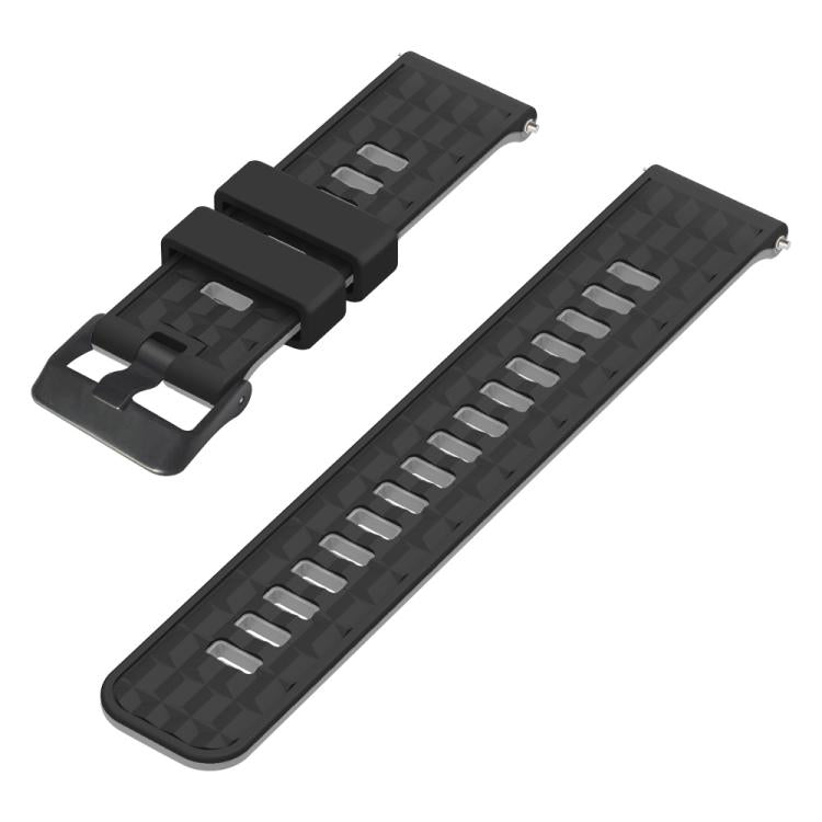 22mm Angular Two Color Silicone Watch Band