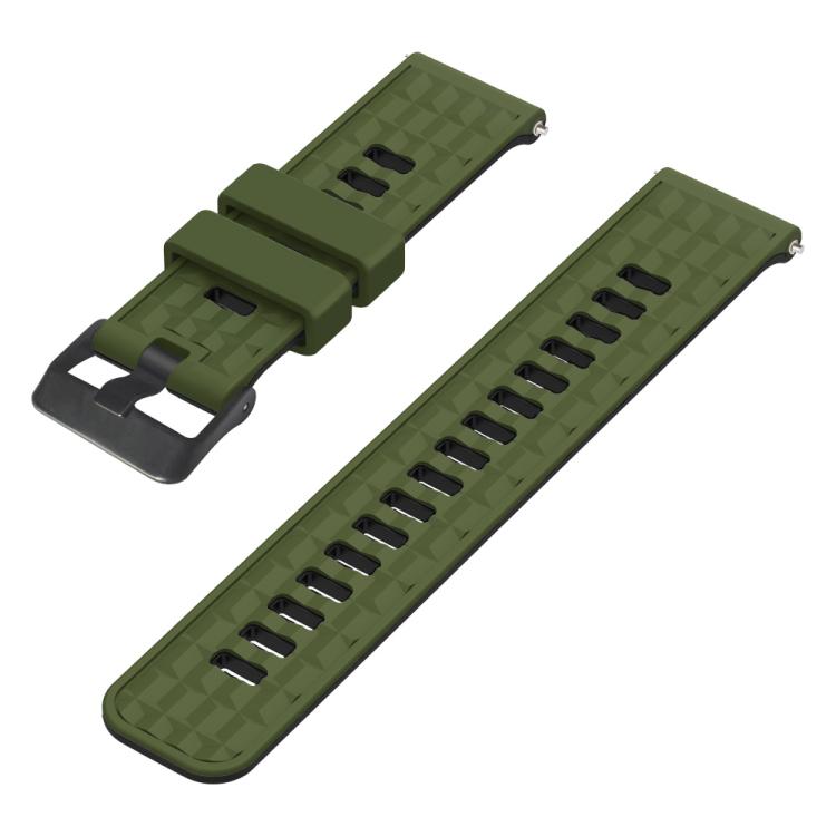 22mm Angular Two Color Silicone Watch Band