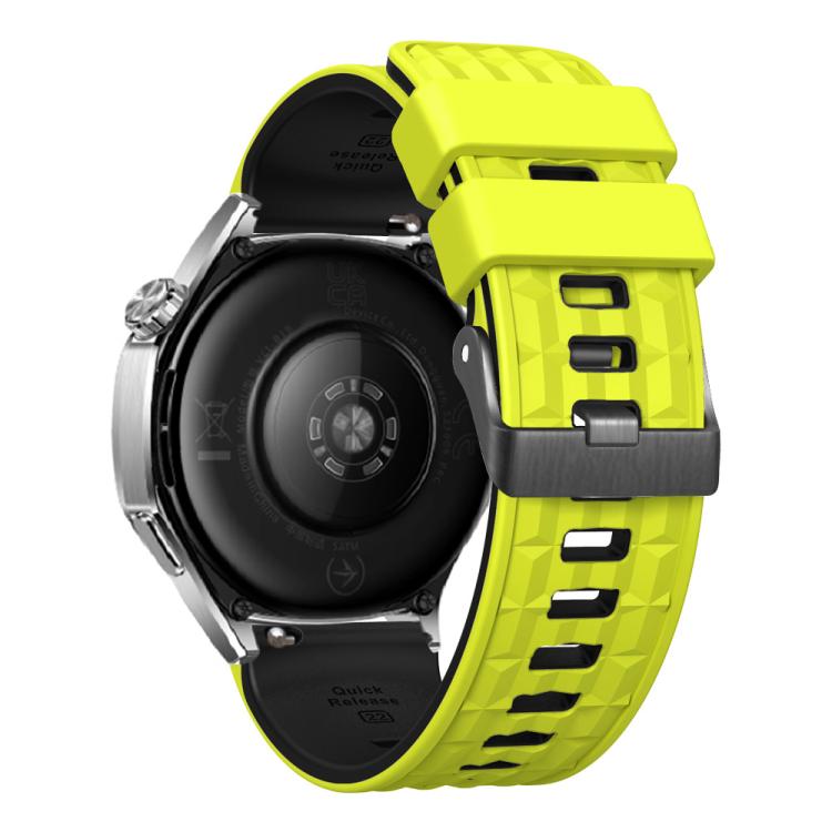 22mm Angular Two Color Silicone Watch Band