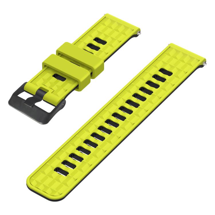 22mm Angular Two Color Silicone Watch Band