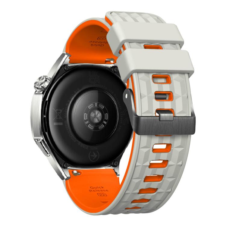 22mm Angular Two Color Silicone Watch Band