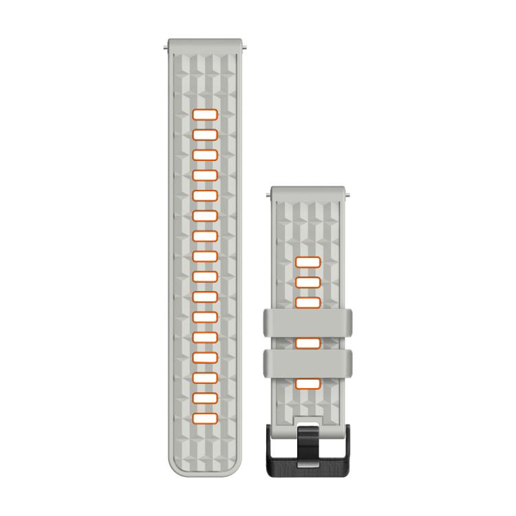 22mm Angular Two Color Silicone Watch Band