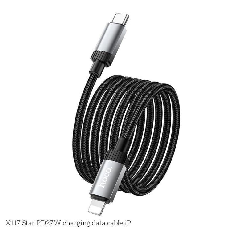 hoco X117 1m Star PD 27W Fast Charging Data Cable, Interface:Type-C to 8 Pin