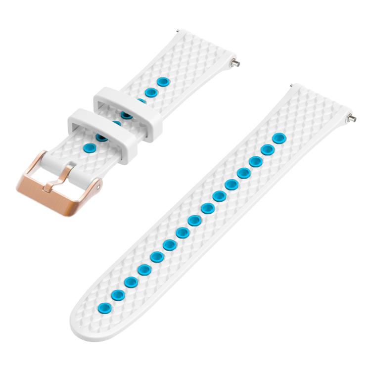 20mm Fish Scale Texture Two Color Silicone Watch Band