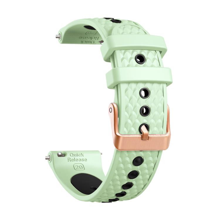 20mm Fish Scale Texture Two Color Silicone Watch Band