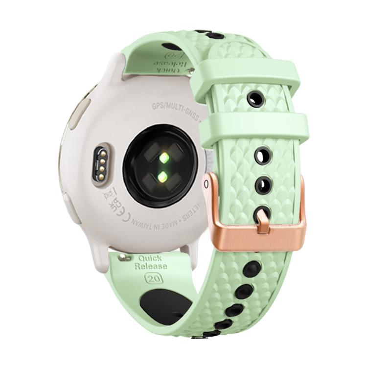 20mm Fish Scale Texture Two Color Silicone Watch Band