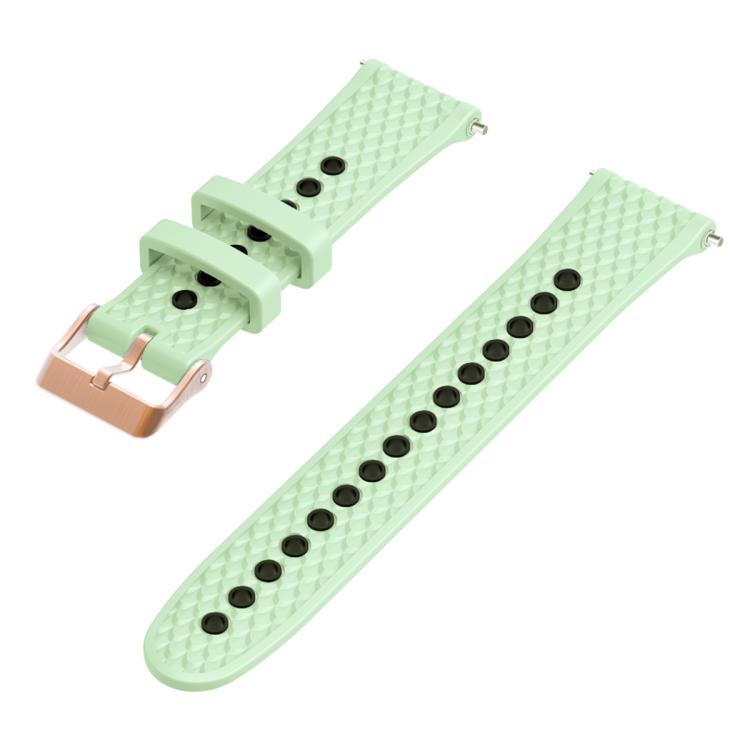 20mm Fish Scale Texture Two Color Silicone Watch Band