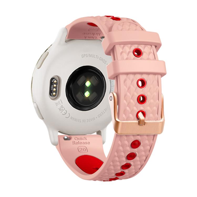 20mm Fish Scale Texture Two Color Silicone Watch Band