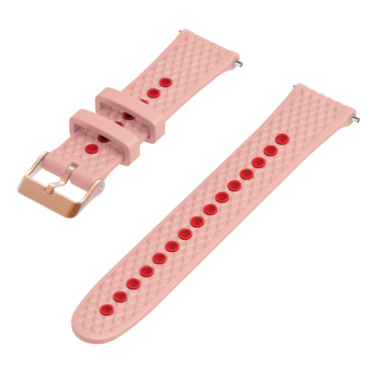 20mm Fish Scale Texture Two Color Silicone Watch Band
