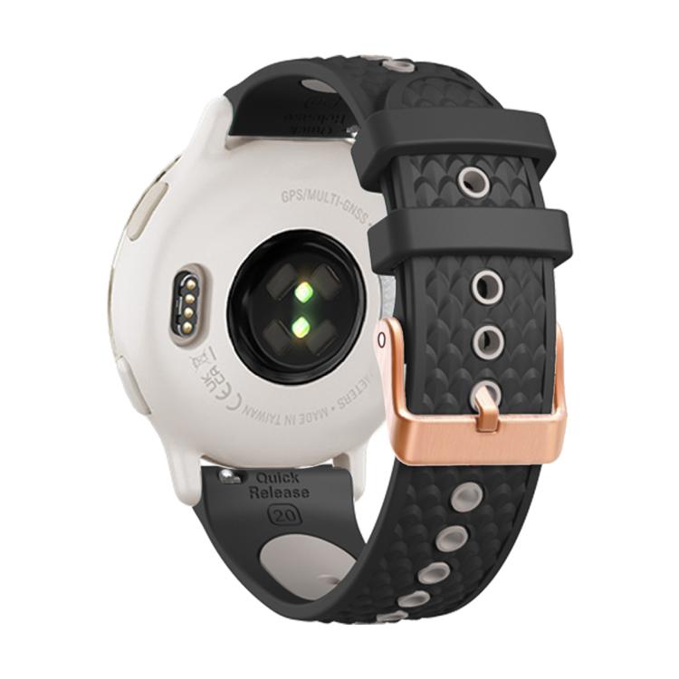 20mm Fish Scale Texture Two Color Silicone Watch Band