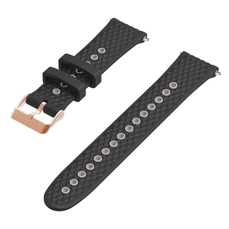 20mm Fish Scale Texture Two Color Silicone Watch Band