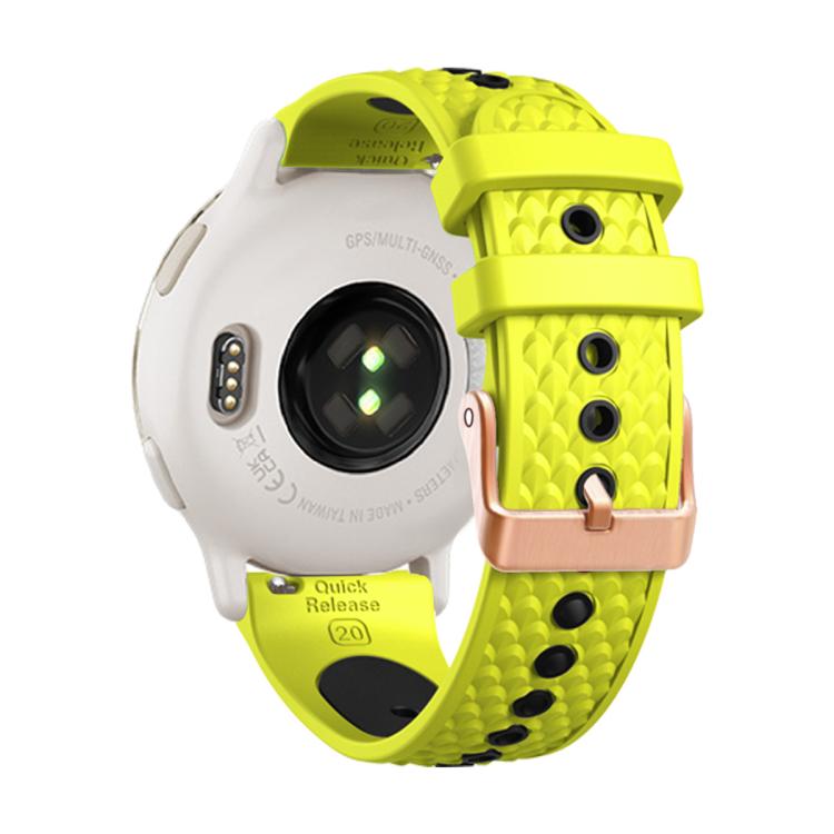 20mm Fish Scale Texture Two Color Silicone Watch Band