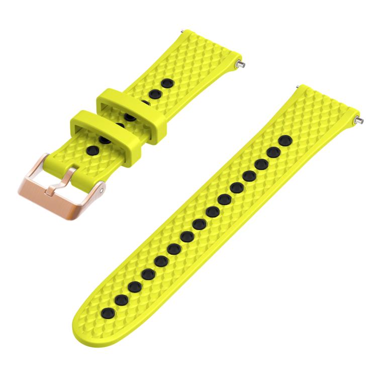 20mm Fish Scale Texture Two Color Silicone Watch Band