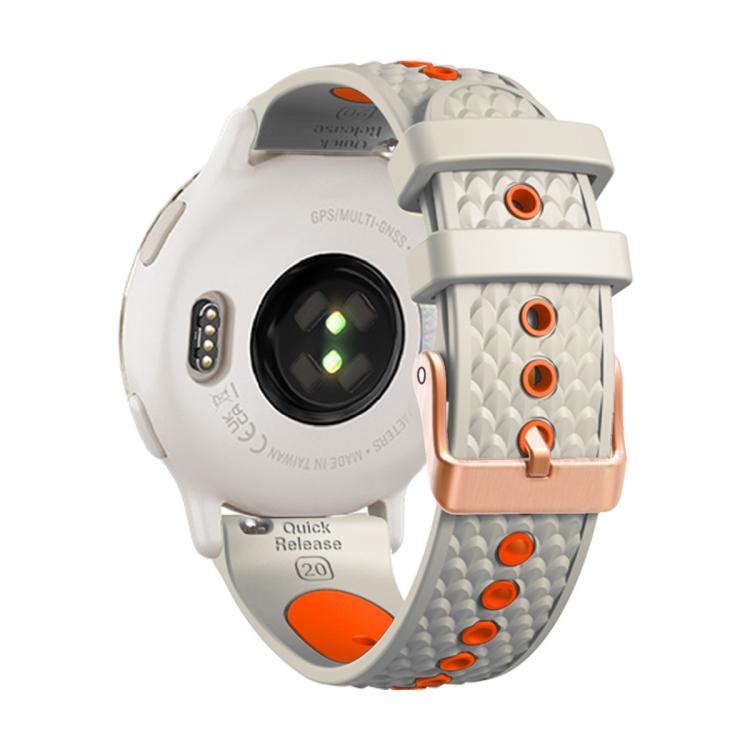 20mm Fish Scale Texture Two Color Silicone Watch Band