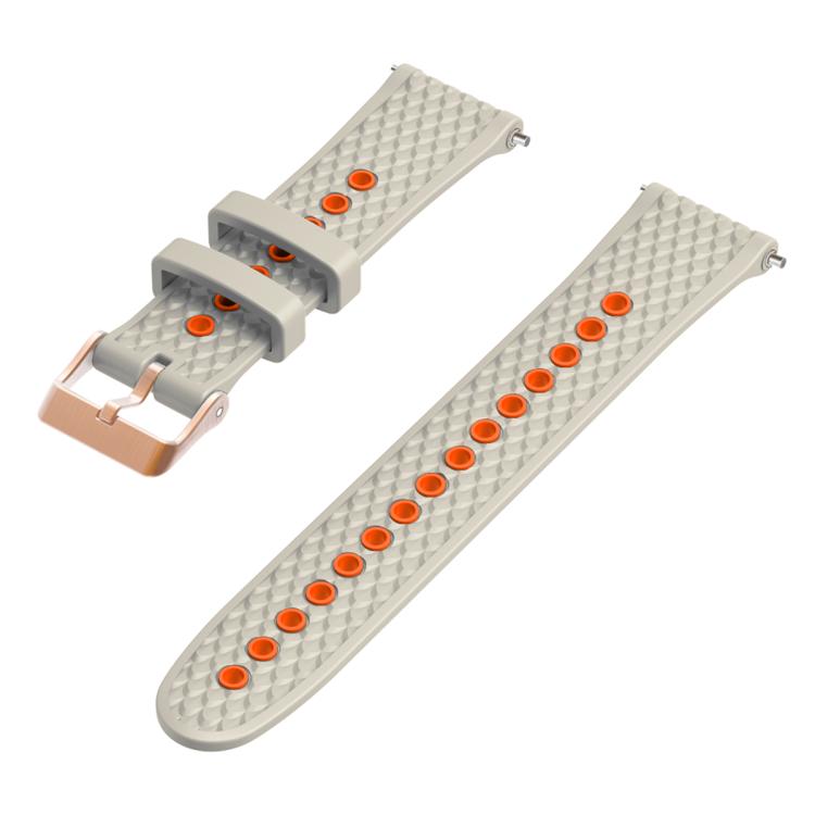20mm Fish Scale Texture Two Color Silicone Watch Band