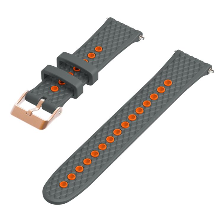 20mm Fish Scale Texture Two Color Silicone Watch Band