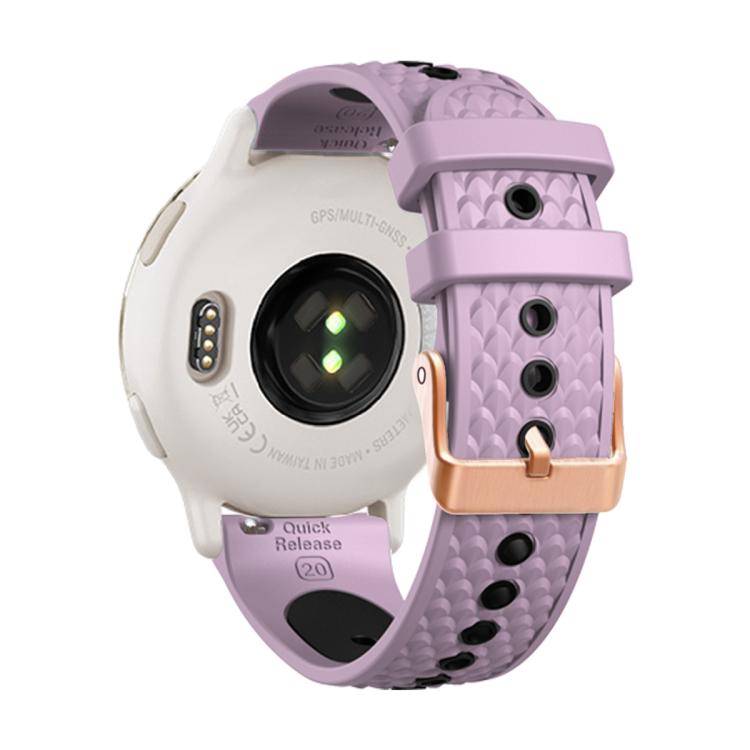 20mm Fish Scale Texture Two Color Silicone Watch Band