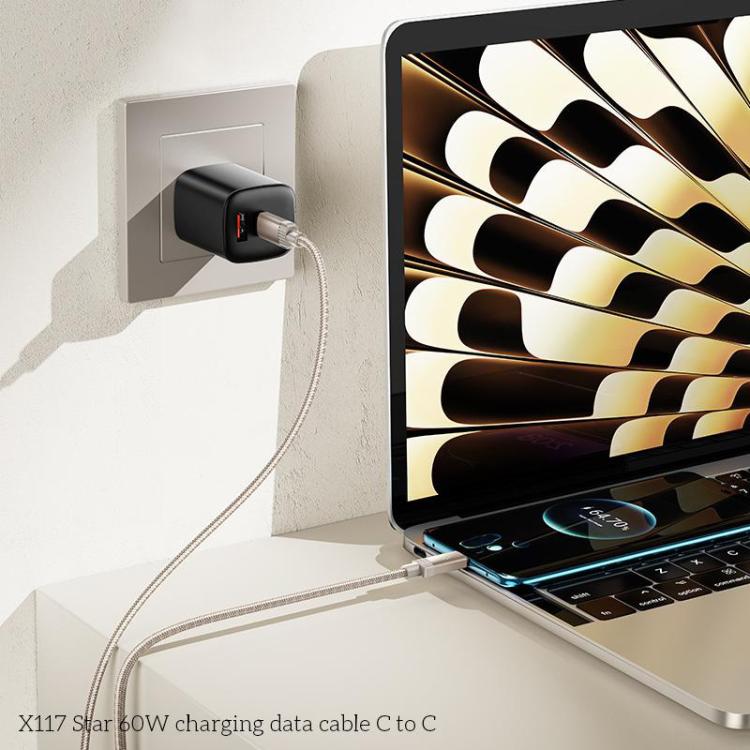 hoco X117 1m Star Fast Charging Data Cable, Interface:Type-C to Type-C