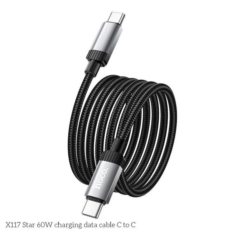 hoco X117 1m Star Fast Charging Data Cable, Interface:Type-C to Type-C