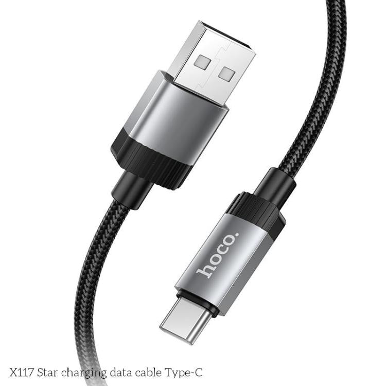 hoco X117 1m Star Fast Charging Data Cable, Interface:USB to Type-C