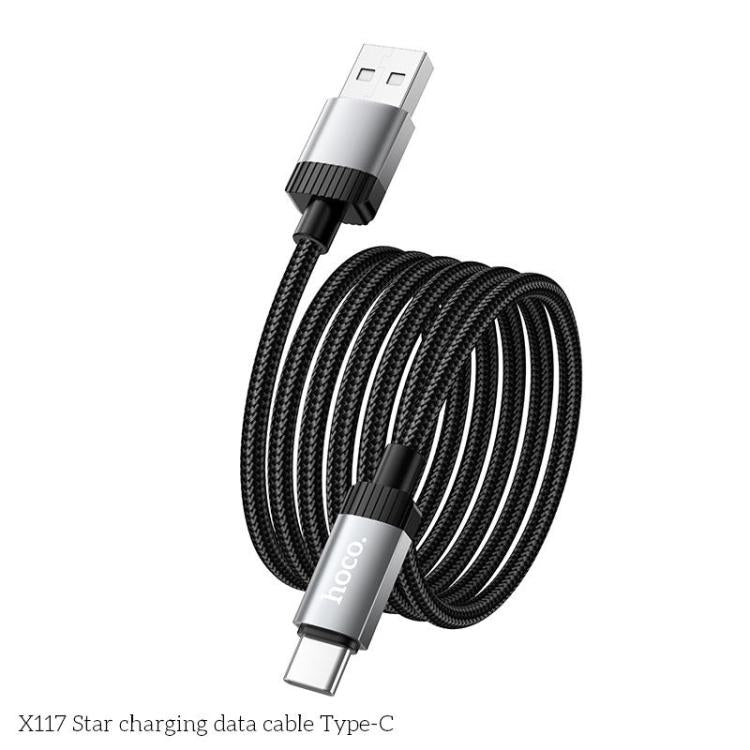 hoco X117 1m Star Fast Charging Data Cable, Interface:USB to Type-C