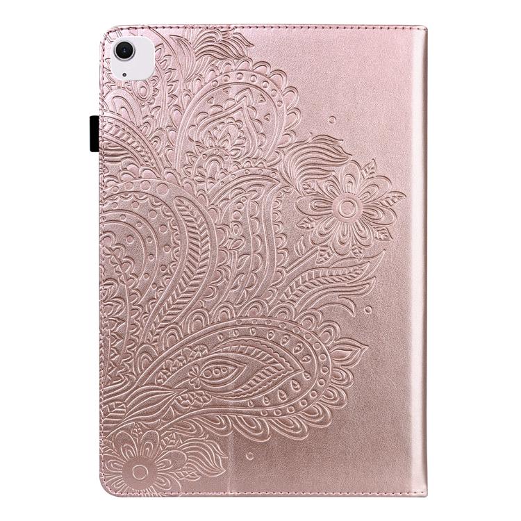For iPad Air 13 2026 / 2025 / 2024 Peacock Embossed Pattern Leather Tablet Case