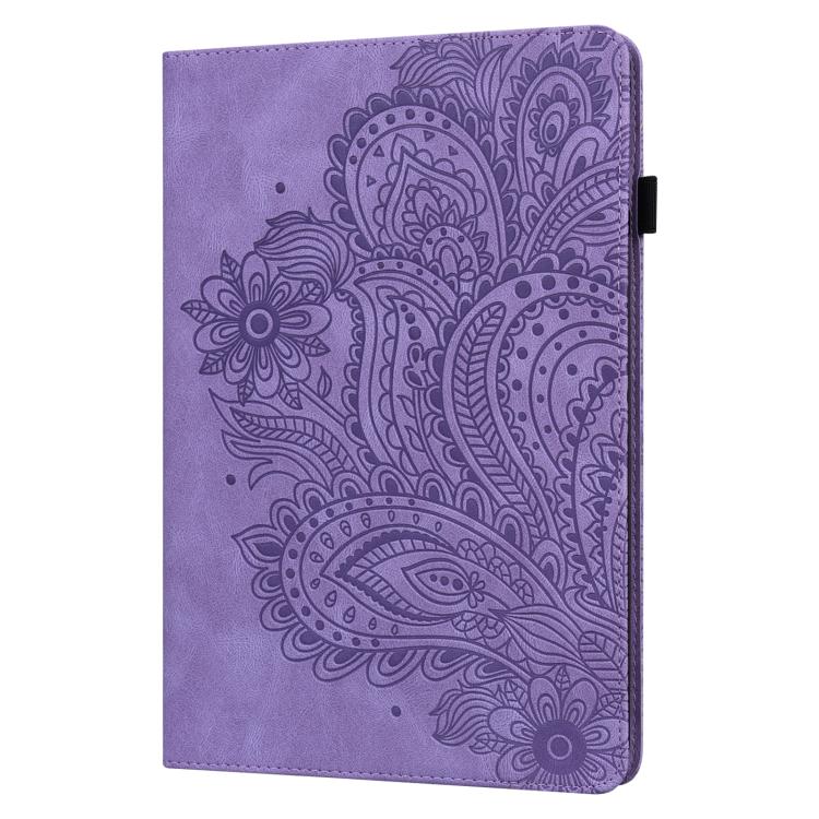 For iPad Air 13 2026 / 2025 / 2024 Peacock Embossed Pattern Leather Tablet Case