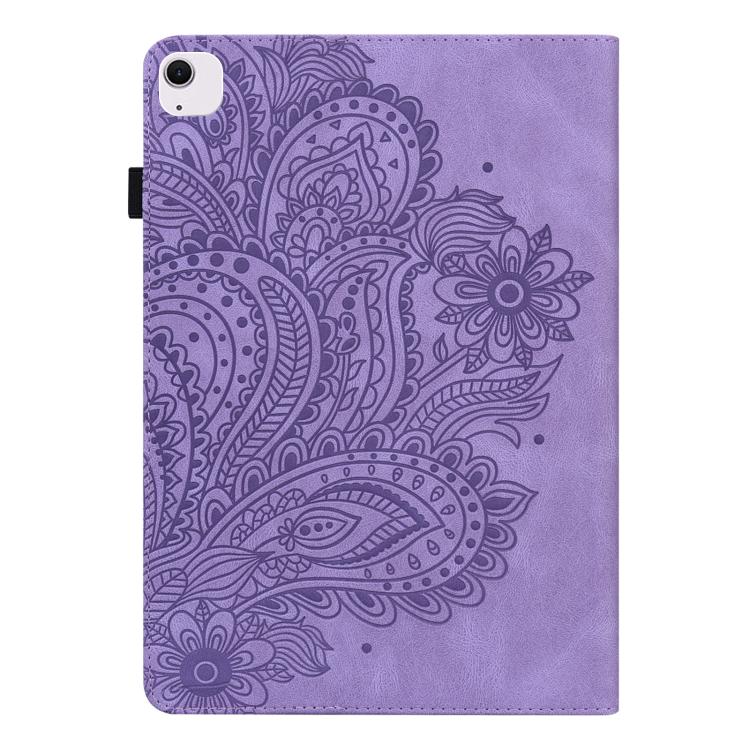 For iPad Air 13 2026 / 2025 / 2024 Peacock Embossed Pattern Leather Tablet Case