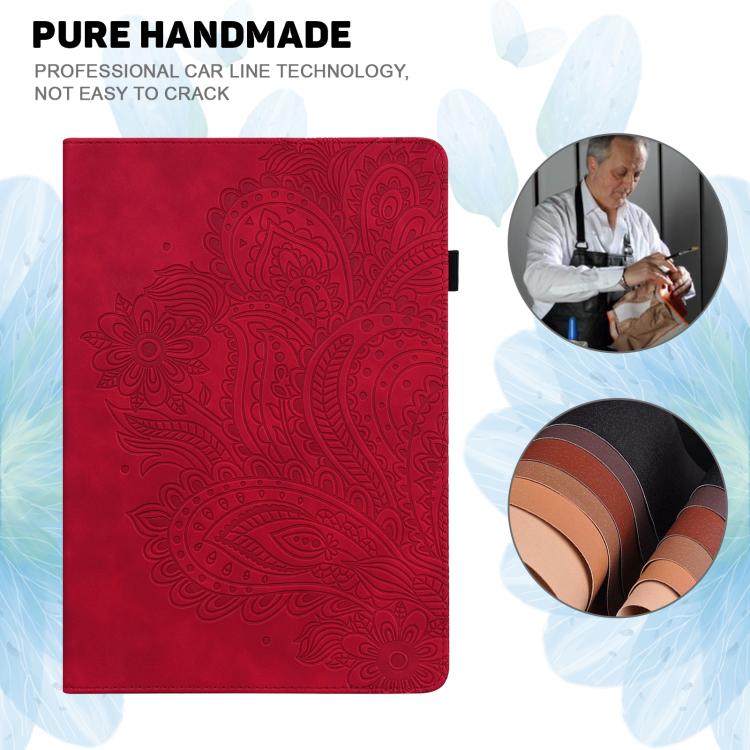 For iPad Air 13 2026 / 2025 / 2024 Peacock Embossed Pattern Leather Tablet Case