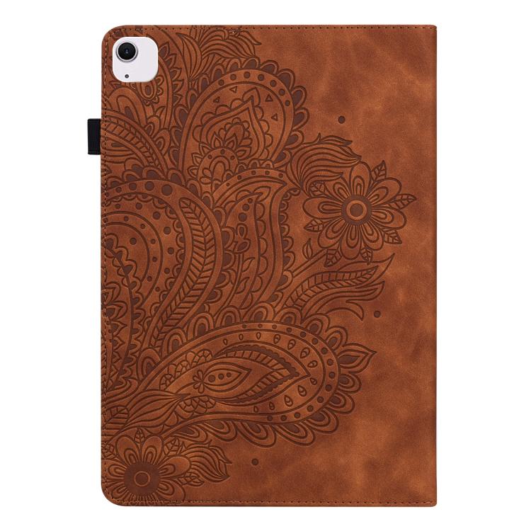 For iPad Air 13 2026 / 2025 / 2024 Peacock Embossed Pattern Leather Tablet Case