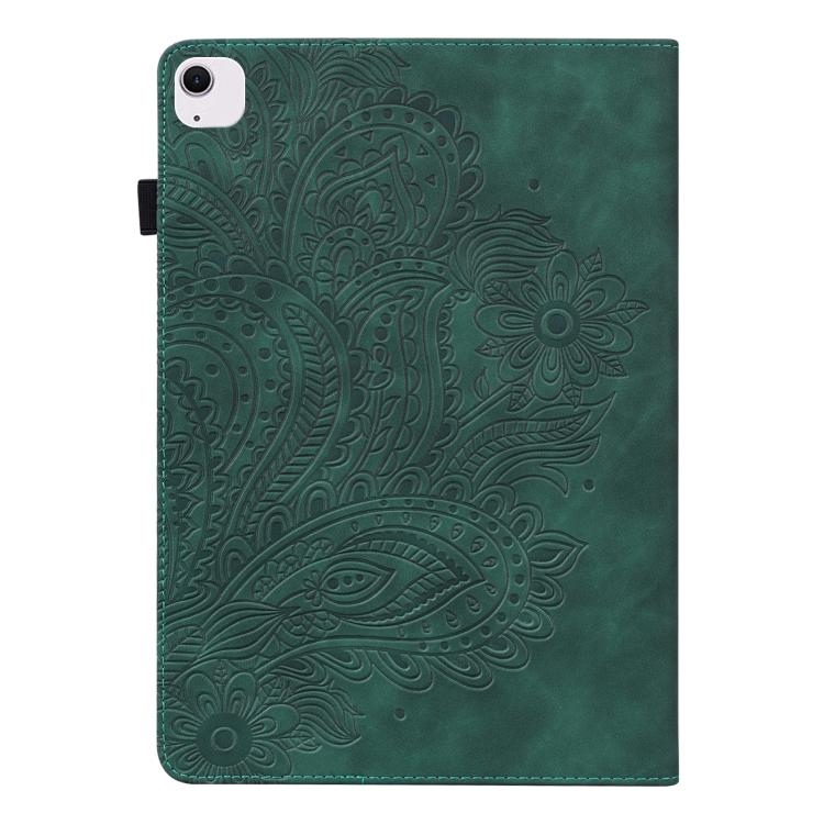 For iPad Air 13 2026 / 2025 / 2024 Peacock Embossed Pattern Leather Tablet Case