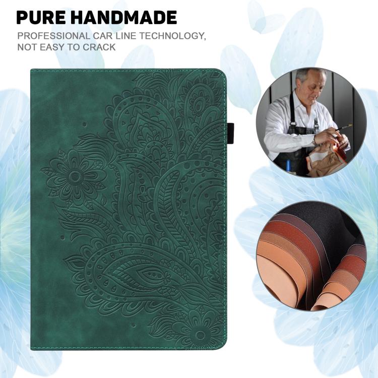 For iPad Air 13 2026 / 2025 / 2024 Peacock Embossed Pattern Leather Tablet Case