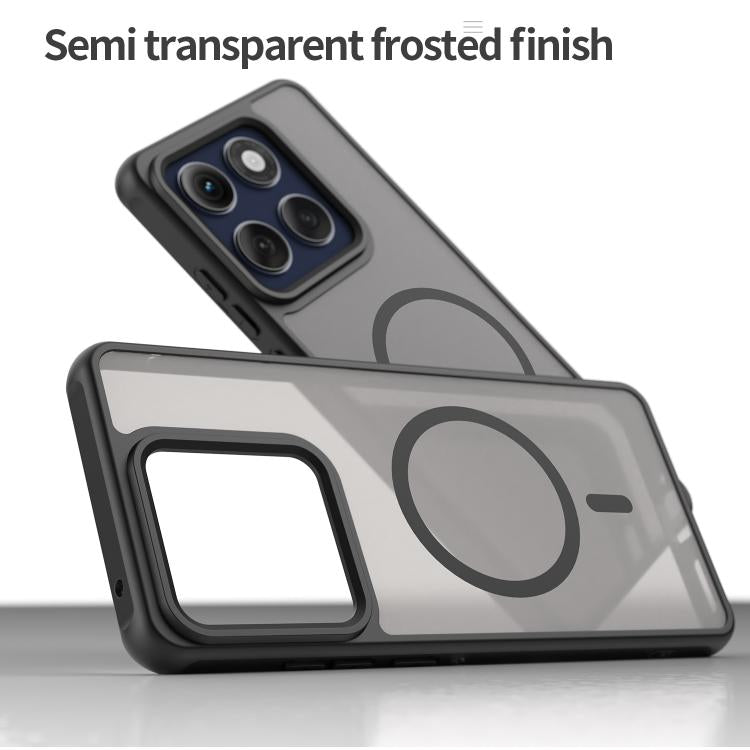For Motorola Edge 60 Pro Fan Dun Series TPU Hybrid PC Frosted Magsafe Phone Case