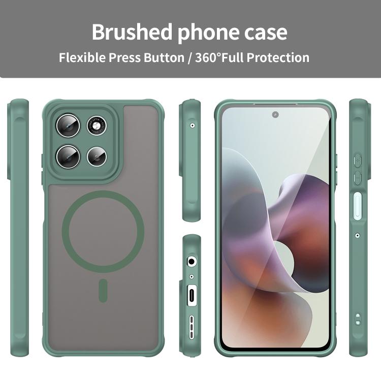 For Motorola Moto G56 5G Fan Dun Series TPU Hybrid PC Frosted Magsafe Phone Case