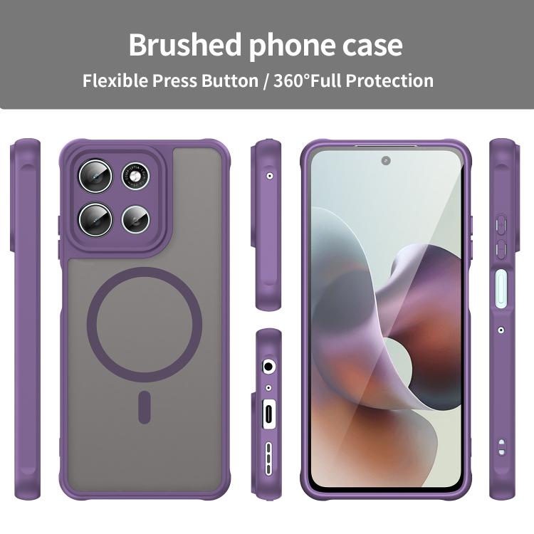 For Motorola Moto G66j 5G Fan Dun Series TPU Hybrid PC Frosted Magsafe Phone Case