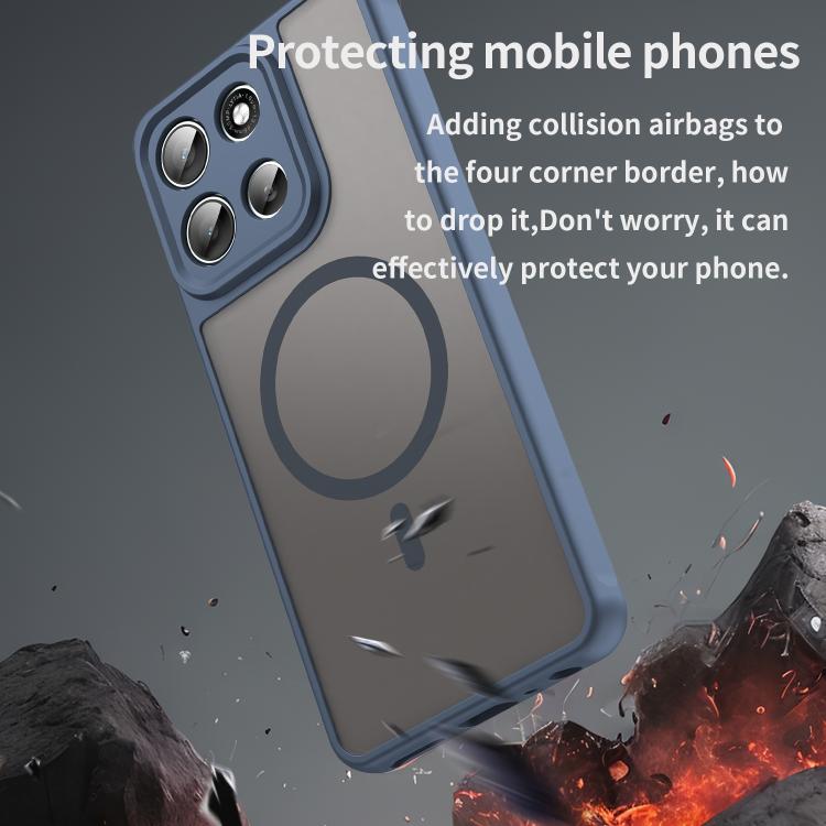 For Motorola Moto G66y 5G Fan Dun Series TPU Hybrid PC Frosted Magsafe Phone Case