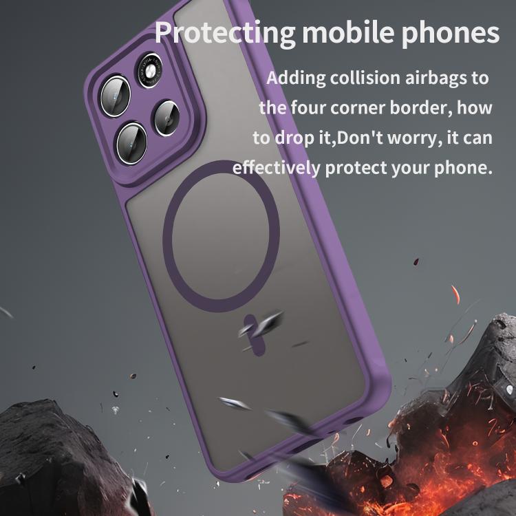 For Motorola Moto G66y 5G Fan Dun Series TPU Hybrid PC Frosted Magsafe Phone Case