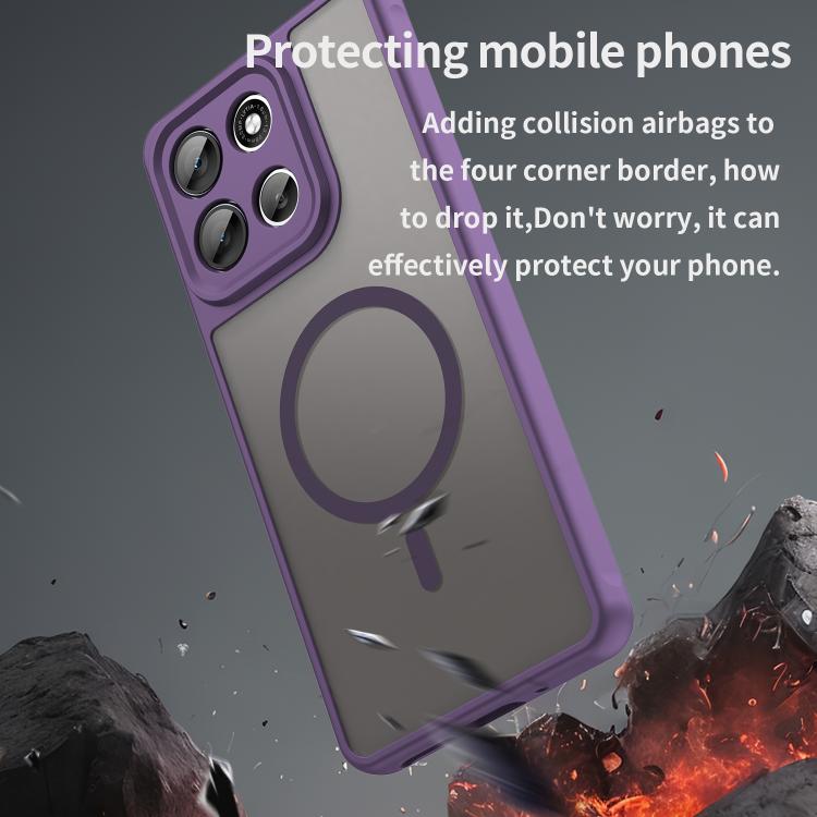 For Motorola Moto G100 Pro 5G Fan Dun Series TPU Hybrid PC Frosted Magsafe Phone Case