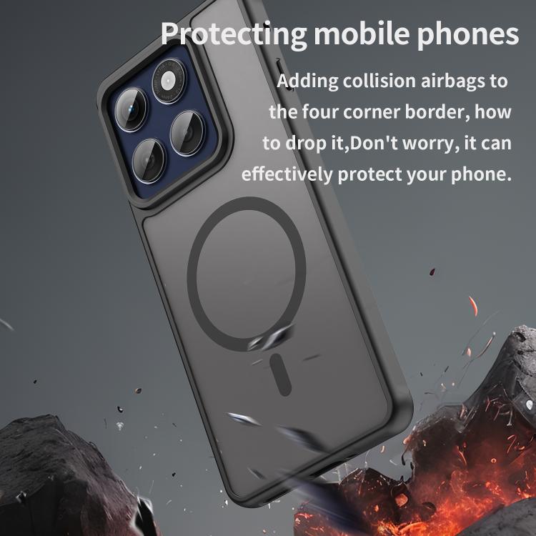 For Motorola Edge 60s Pro 5G Fan Dun Series TPU Hybrid PC Frosted Magsafe Phone Case