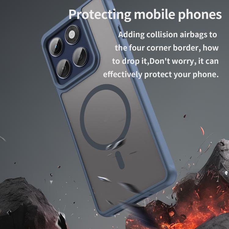 For Motorola Edge 60s Pro 5G Fan Dun Series TPU Hybrid PC Frosted Magsafe Phone Case