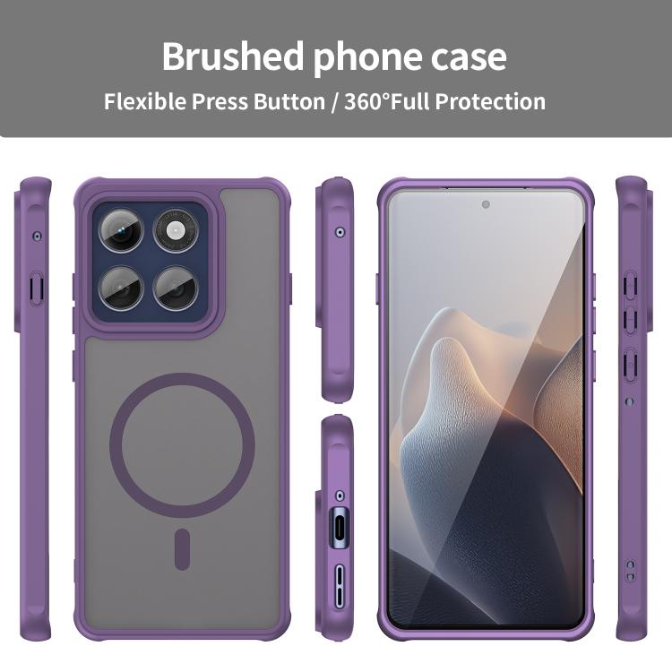 For Motorola Edge 60s Pro 5G Fan Dun Series TPU Hybrid PC Frosted Magsafe Phone Case